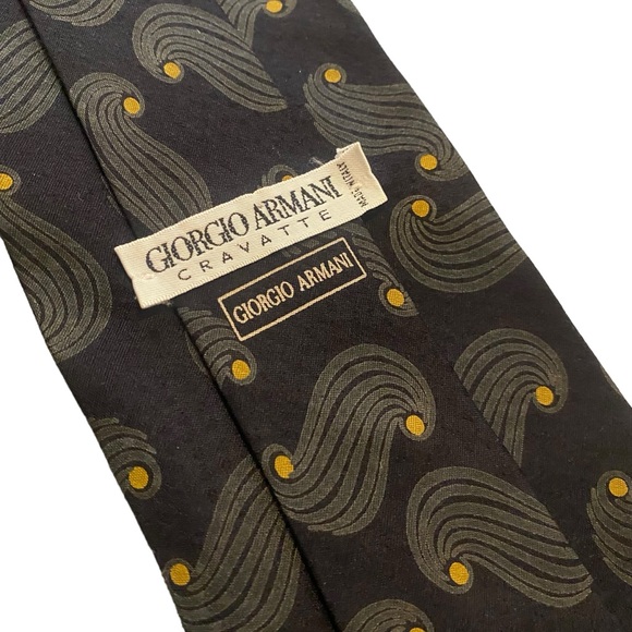 Vintage Giorgio Armani Cravatte 100% Silk Made in Italy Tie Men's Luxury - Picture 3 of 8
